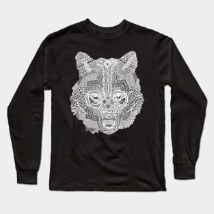 Wolf (Design on Front) Long Sleeve T-Shirt